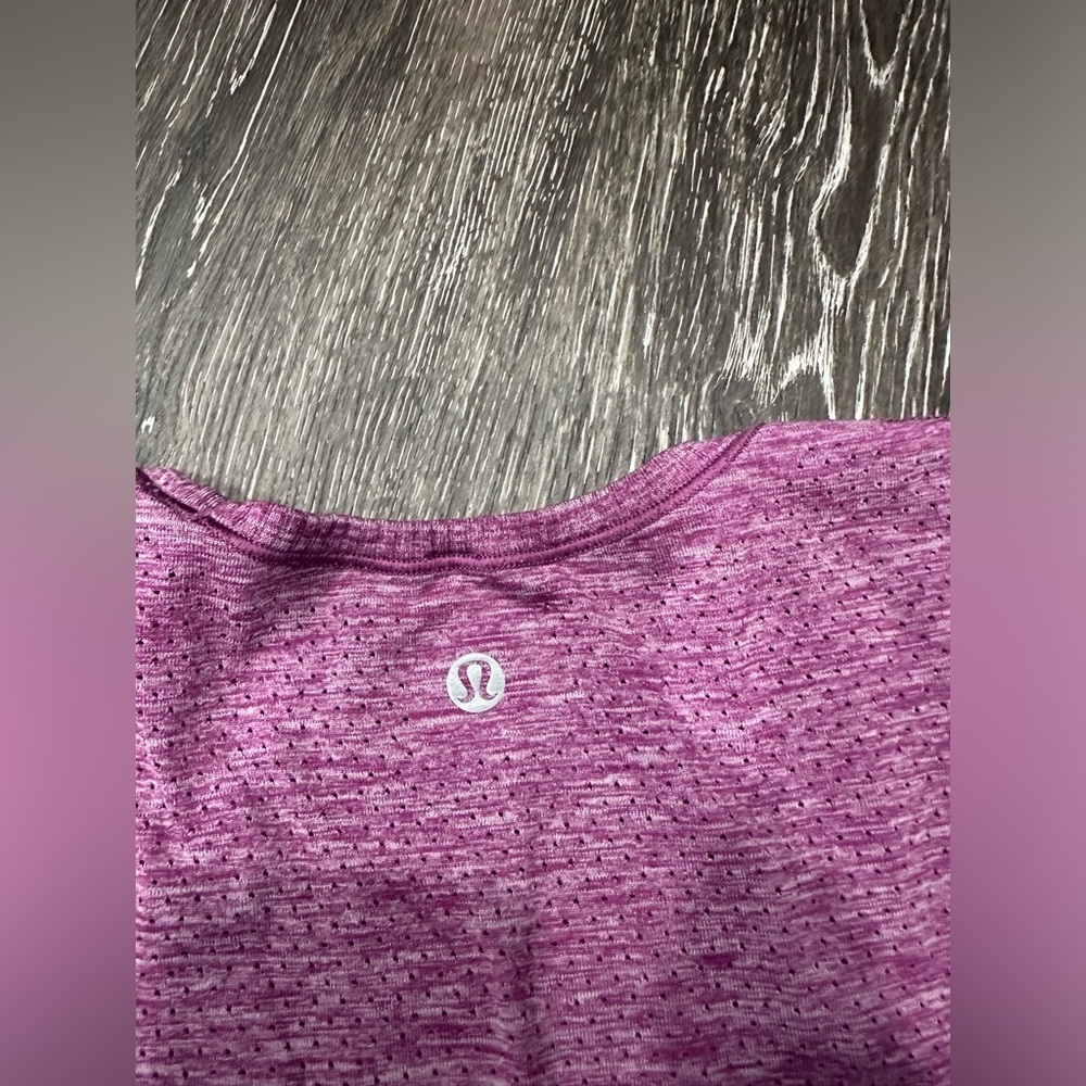 LULULEMON Breeze By Long Sleeve II Purple Heathered Chilled Grape Size 2 Running - Picture 6 of 7